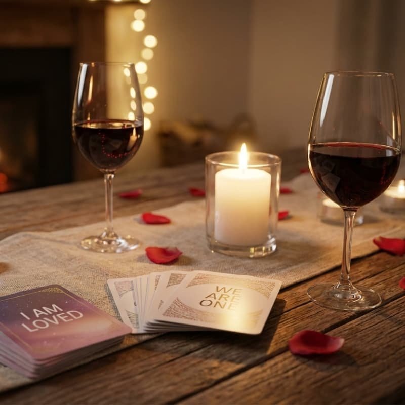 Romantic date night ideas manifestation cards for soulmates.