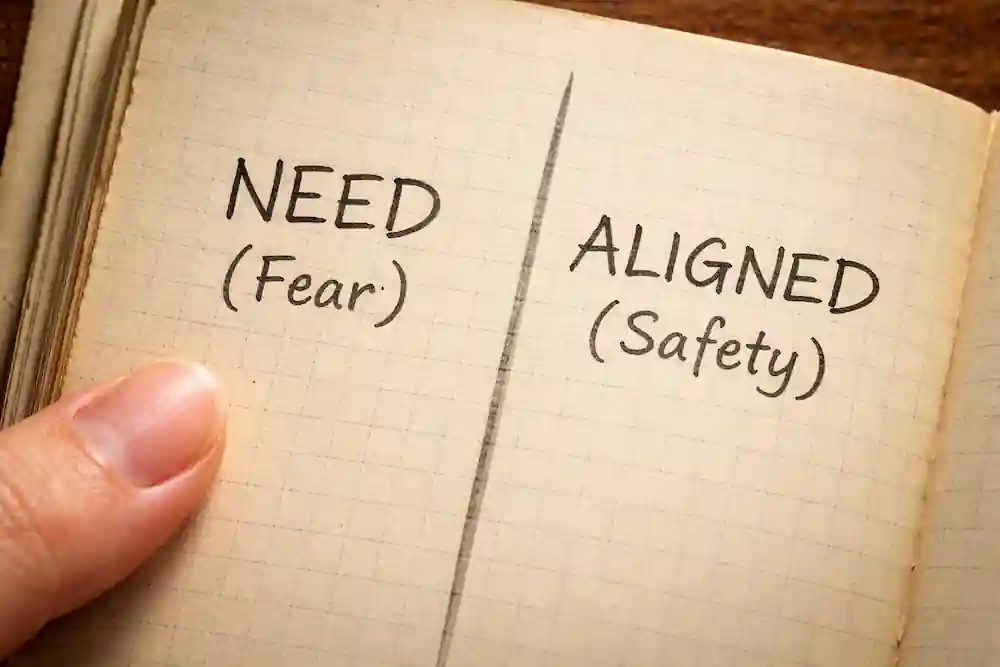 A raw, high-detail photograph of a handwritten comparison list between 'Lack Energy' and 'Alignment Energy' in a 777 manifestation for love ritual, as seen in real 777 manifestation success stories.