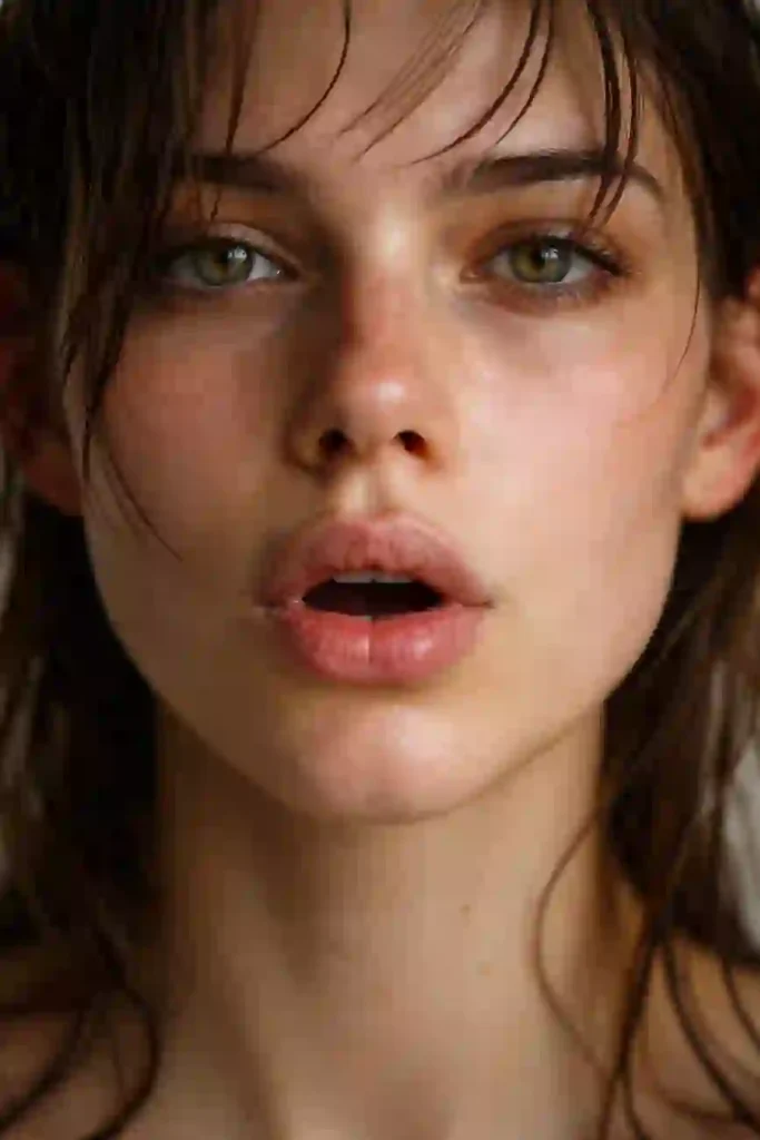 A close-up portrait of a woman experiencing an Identity Shift and Emotional Neutrality while completing a Love Manifestation Challenge in a modern setting.