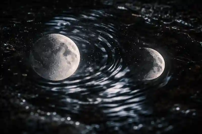 A raw, moody photo of two antique keys placed in the shape of a crescent moon on a dark, gritty surface, symbolizing internal alignment bridges.